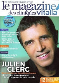 Julien Clerc le Magazine des cliniques Vitalia
